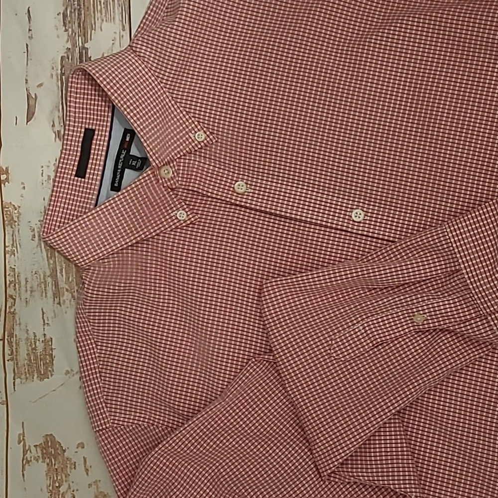 Banana Republic Mad Men .. Long Sleeve . Slim Fit XL